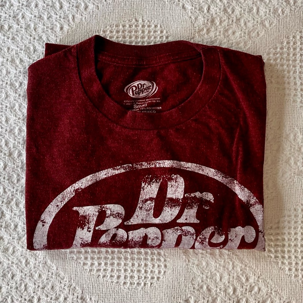 Dr Pepper Short Sleeve Graphic Tee in Deep Brick Red - Women's Casual Top - Picture 8 of 8